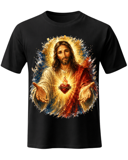 Sacred Heart of Jesus – Divine Embrace Graphic T-Shirt