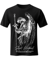 Black TSW - Saint Michael The Archangel x Flaming Sword T-Shirt