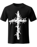 Cross Print Drop Shoulder Tee – Christian Streetwear Pullover