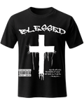 Cross & Letter Print Drop Shoulder Tee