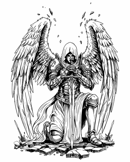 Archangel Michael Warrior Angel T-Shirt