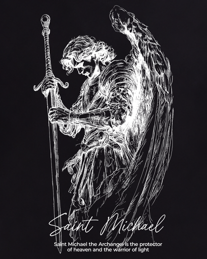 Black TSW - Saint Michael The Archangel x Flaming Sword T-Shirt