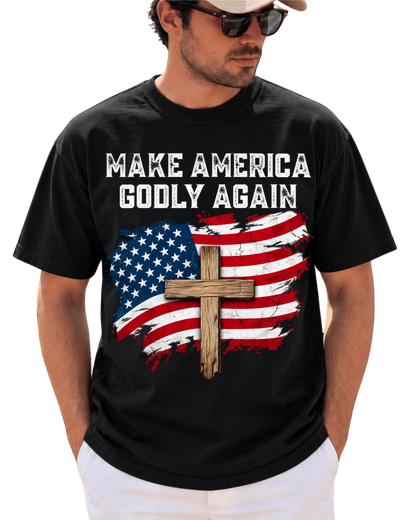 Make America Godly Again For Patriotic Christians Jesus God Christian T Shirt