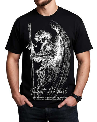 Black TSW - Saint Michael The Archangel x Flaming Sword T-Shirt