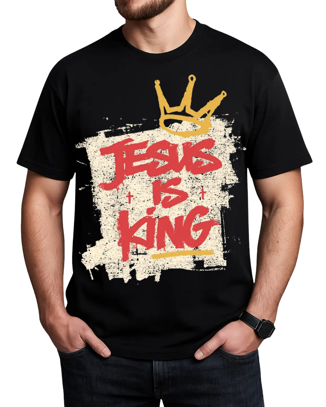 Jesus Is King Christian T-Shirt Premium