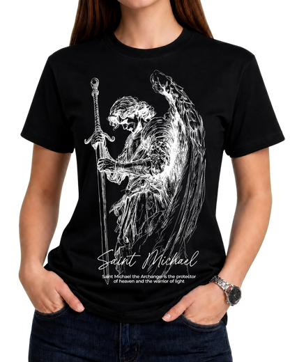 Black TSW - Saint Michael The Archangel x Flaming Sword T-Shirt