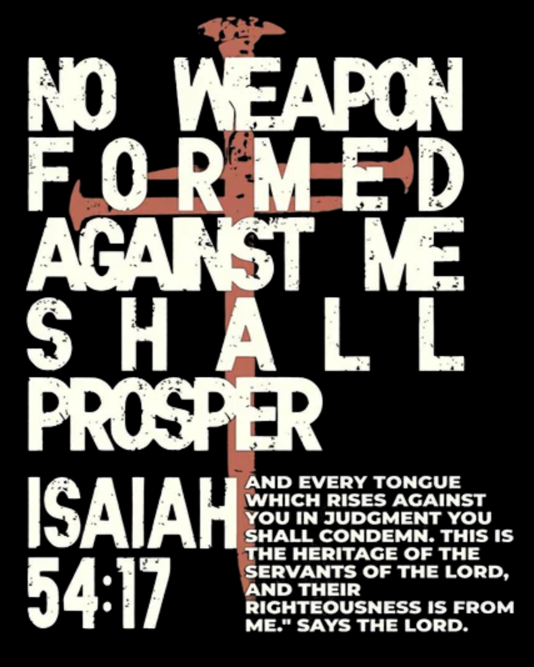 No Weapon Christian Vintage Unisec Tee - Jesus Faith Streetwear