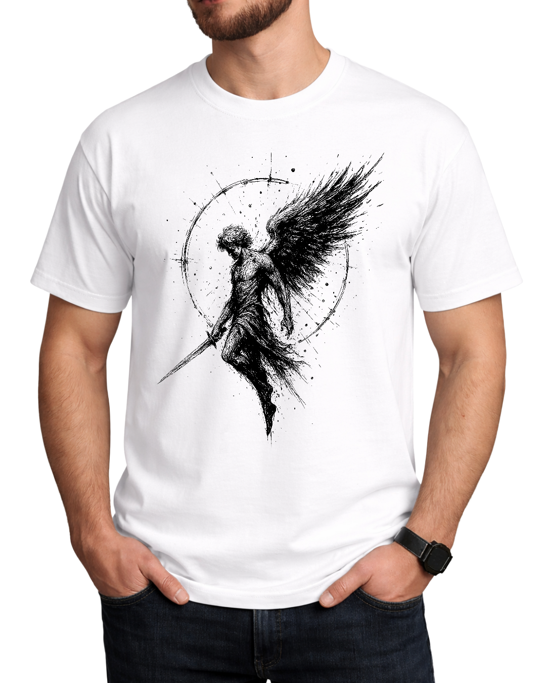 Archangel Michael - Flaming Sword Tee