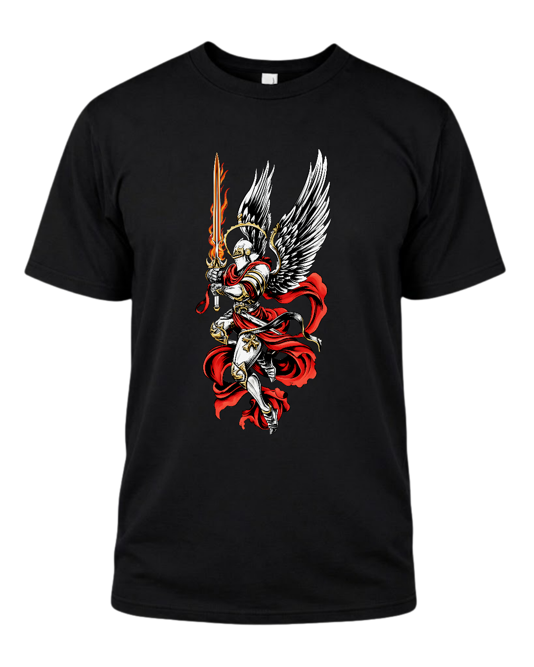 Archangel Michael Flaming Sword T-Shirt