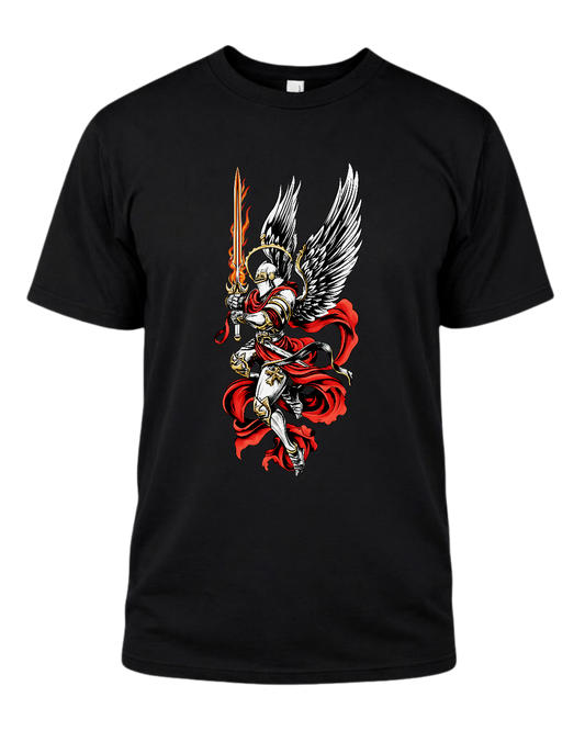 Archangel Michael Flaming Sword T-Shirt