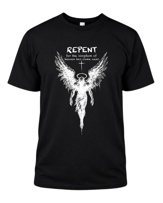 Repent Faith Angel Wings Graphic Tee