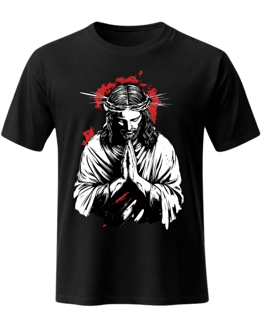 Jesus Christ Praying Christian Graphic Tee