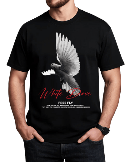 White Dove Free Fly Inspirational T-Shirt