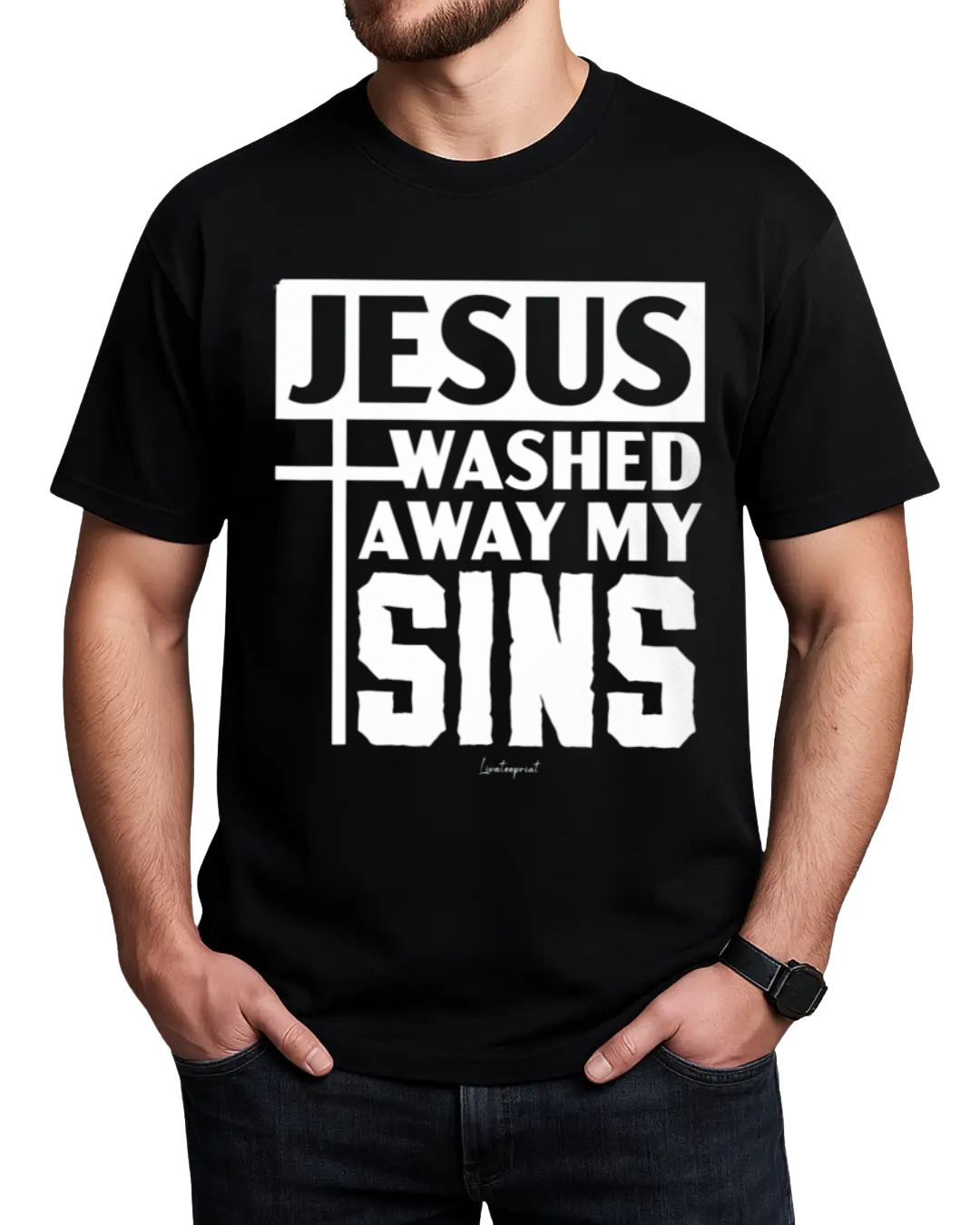 Jesus Unisex Away My Sins Premium Fit Mens Tee