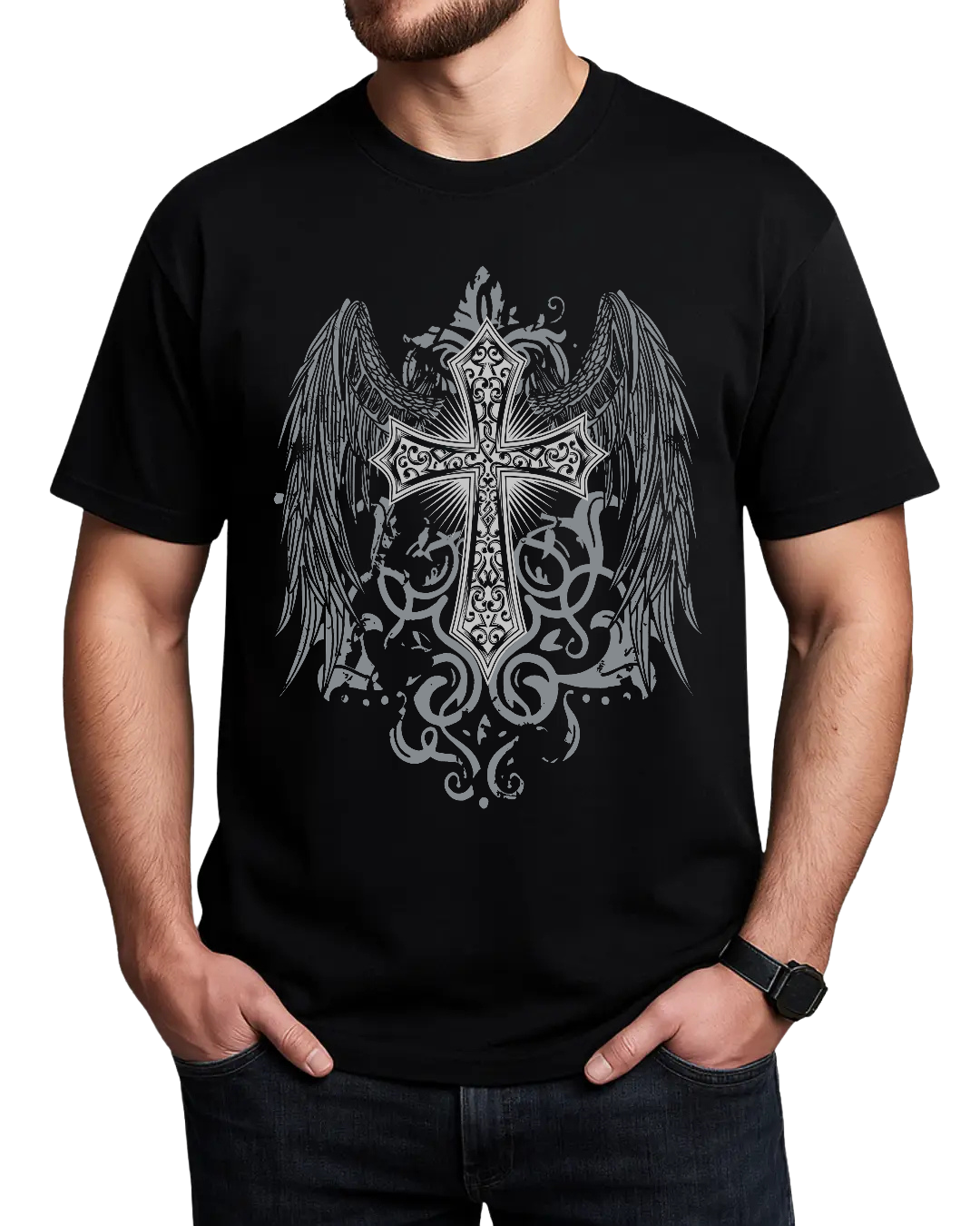 Cross And Wing Tshirt