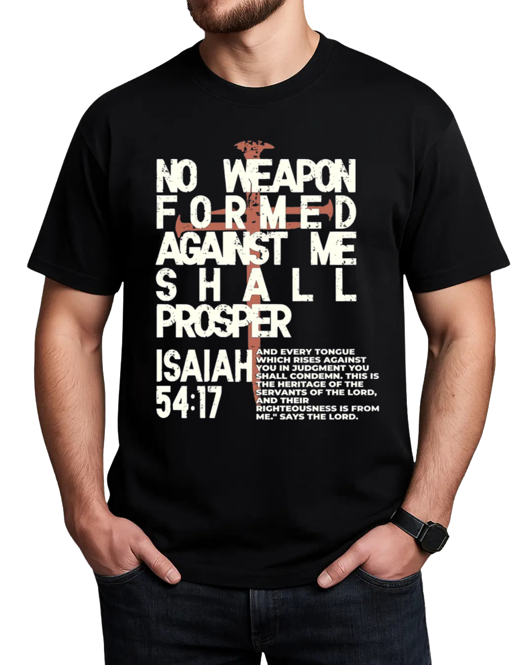 No Weapon Christian Vintage Unisec Tee - Jesus Faith Streetwear