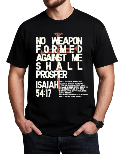 No Weapon Christian Vintage Unisec Tee - Jesus Faith Streetwear