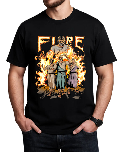 Jesus in the Fire Daniel III Fire Trial Tee