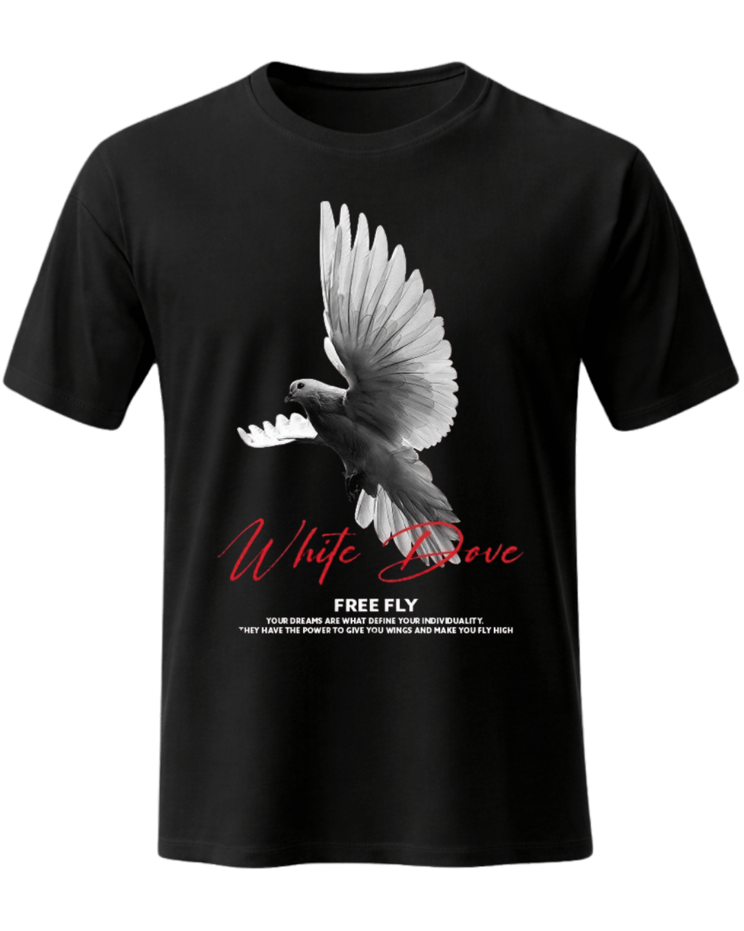 White Dove Free Fly Inspirational T-Shirt