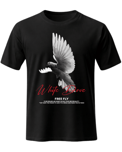 White Dove Free Fly Inspirational T-Shirt