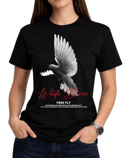 White Dove Free Fly Inspirational T-Shirt