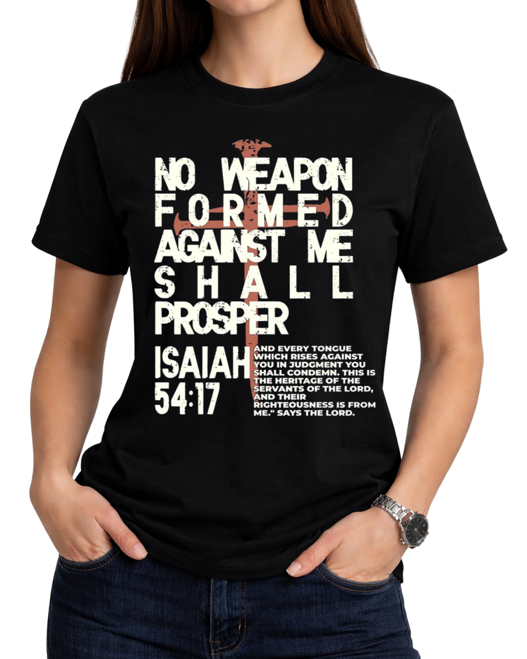 No Weapon Christian Vintage Unisec Tee - Jesus Faith Streetwear