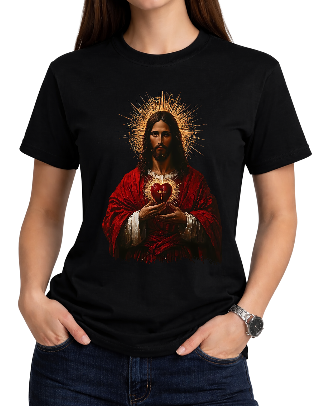 Jesus Sacred Heart Vintage Tee