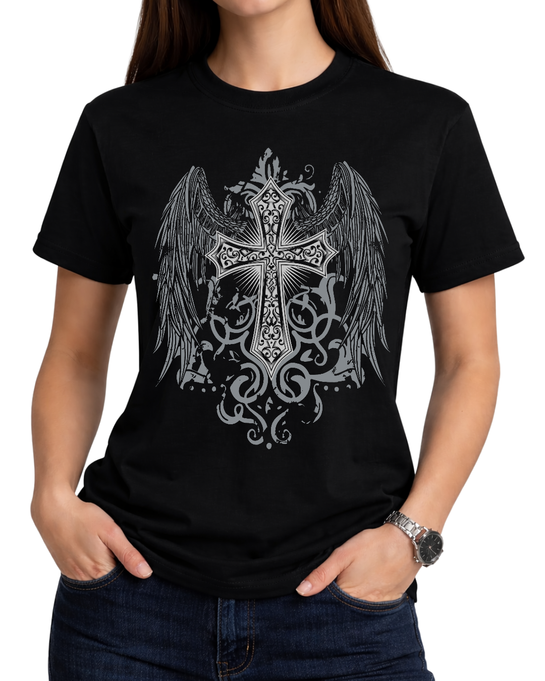 Cross And Wing Tshirt