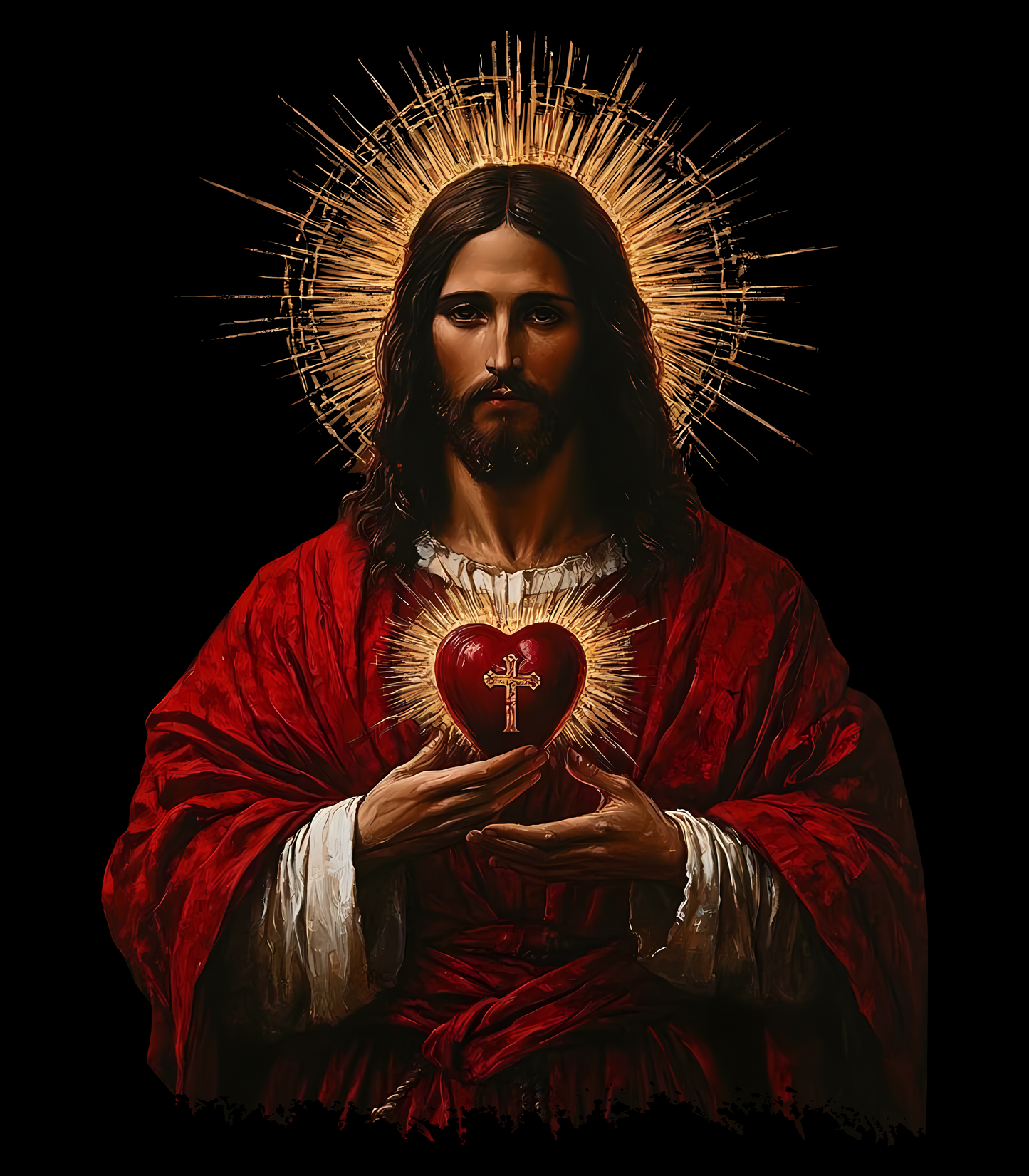 Jesus Sacred Heart Vintage Tee