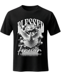 Christian Faith Blessed Forever White Dove Flower Graphic T-Shirt