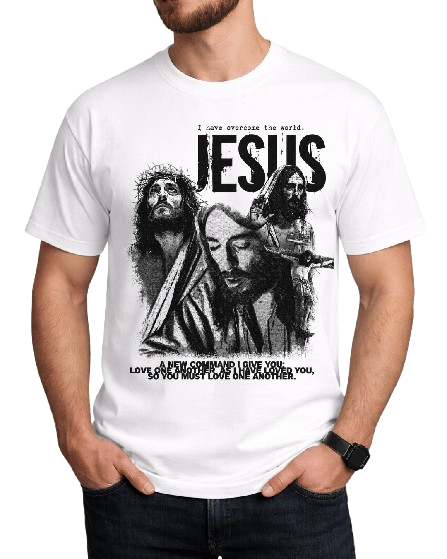 Jesus Christ Christian Graphic Tee Vintage Streetwear T-Shirt