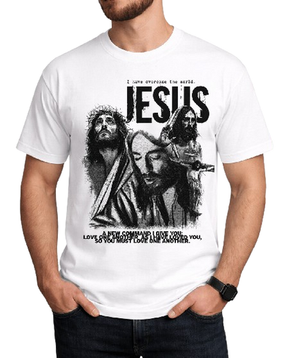 Jesus Christ Christian Graphic Tee Vintage Streetwear T-Shirt