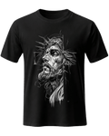 Jesus Christ Crown of Thorns Christian Cross Graphic Unisex T-Shirt
