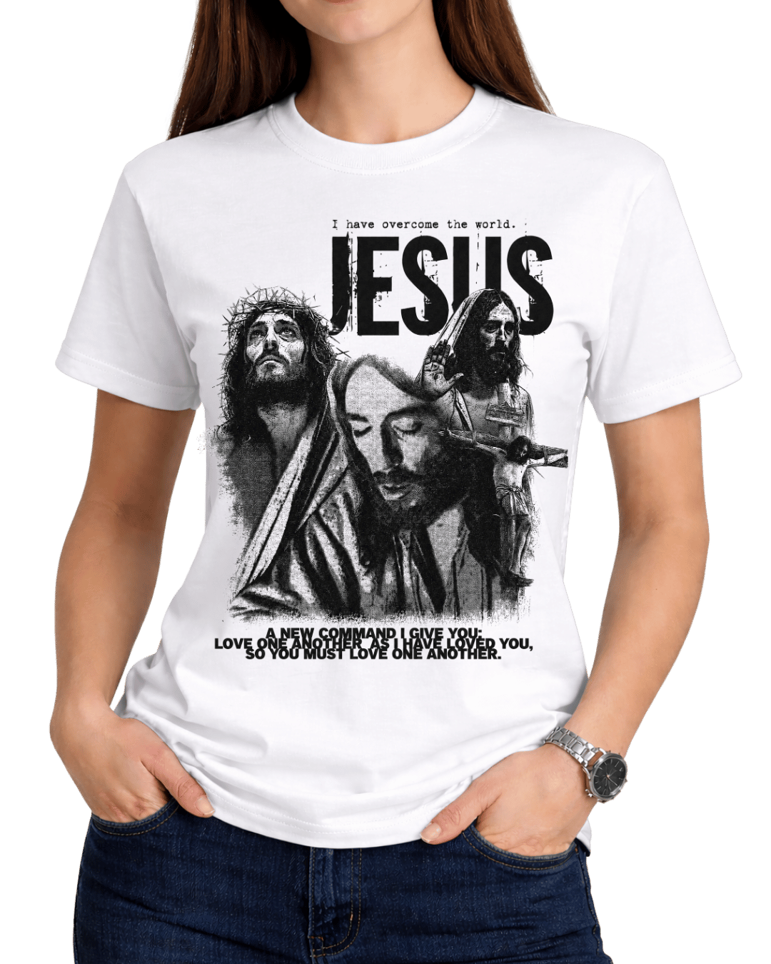 Jesus Christ Christian Graphic Tee Vintage Streetwear T-Shirt
