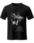 Jesus Crown of Thorns John 3:16 Scripture Christian Faith T-Shirt