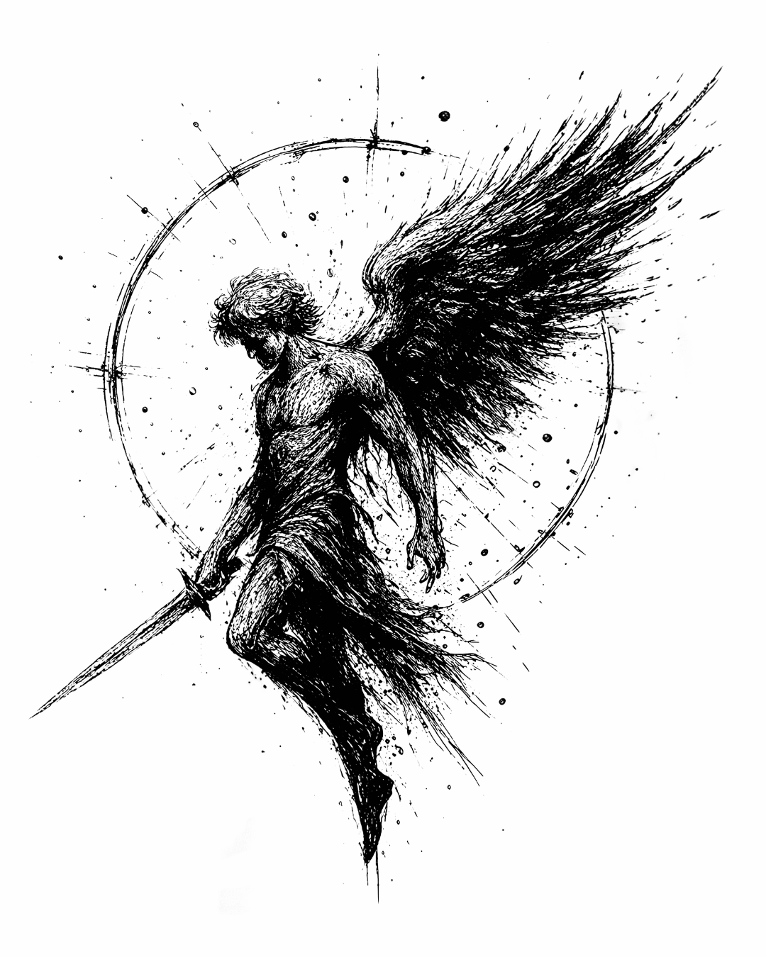 Archangel Michael - Flaming Sword Tee