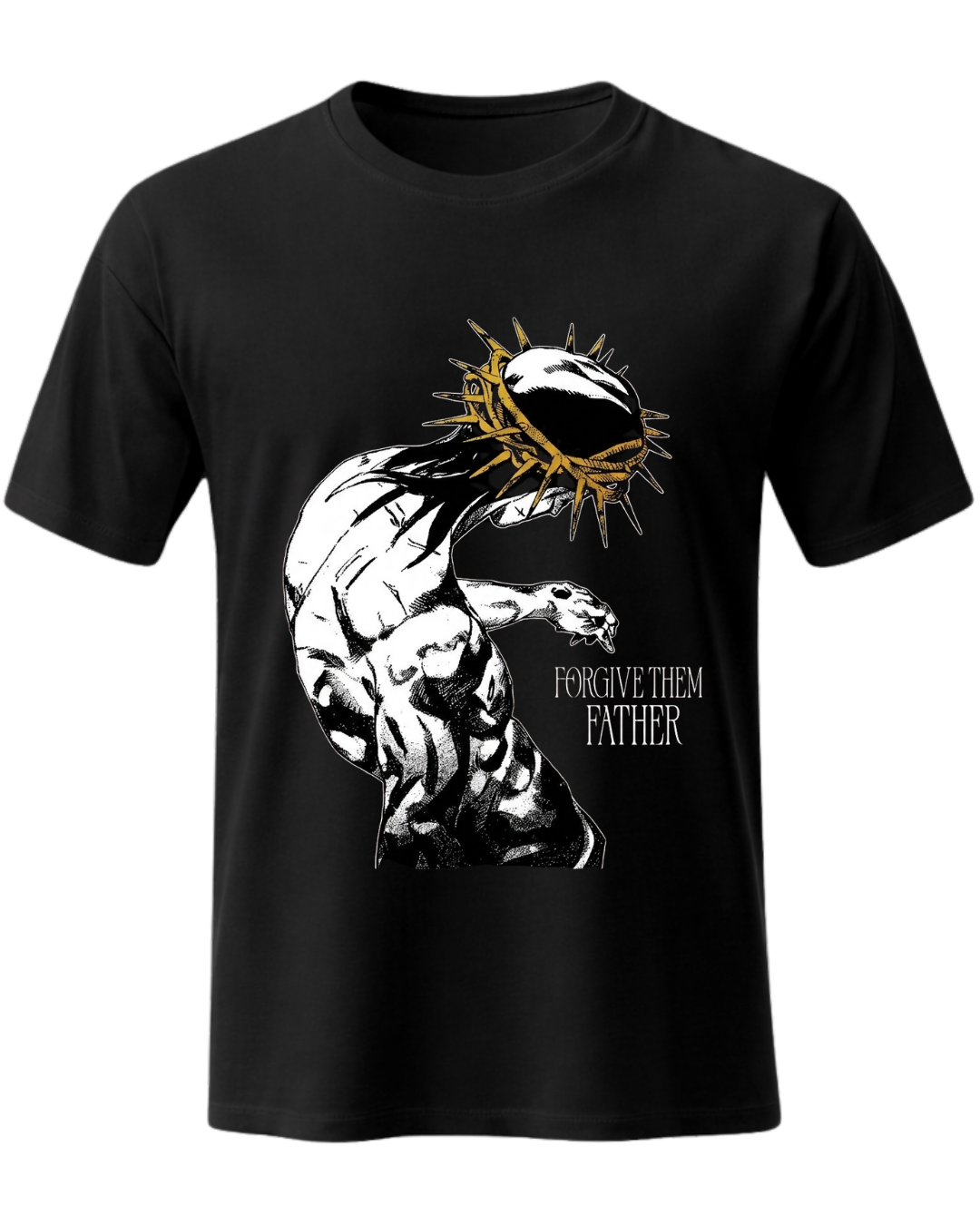 Gothic Christian Crown of Thorns Graphic T-Shirt