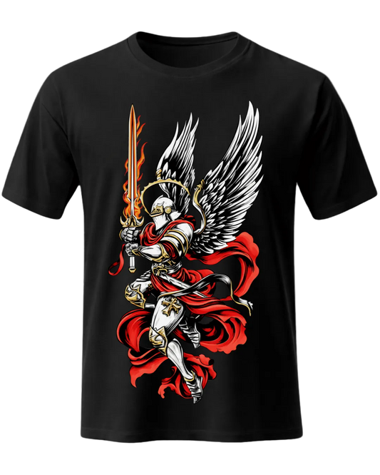 Archangel Michael Flaming Sword T-Shirt