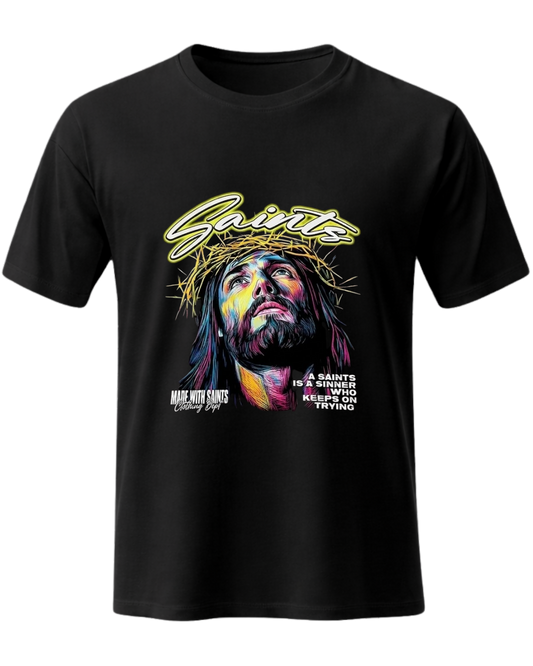 Jesus Christ Christian Graphic Tee Saints & Sinners T-Shirt