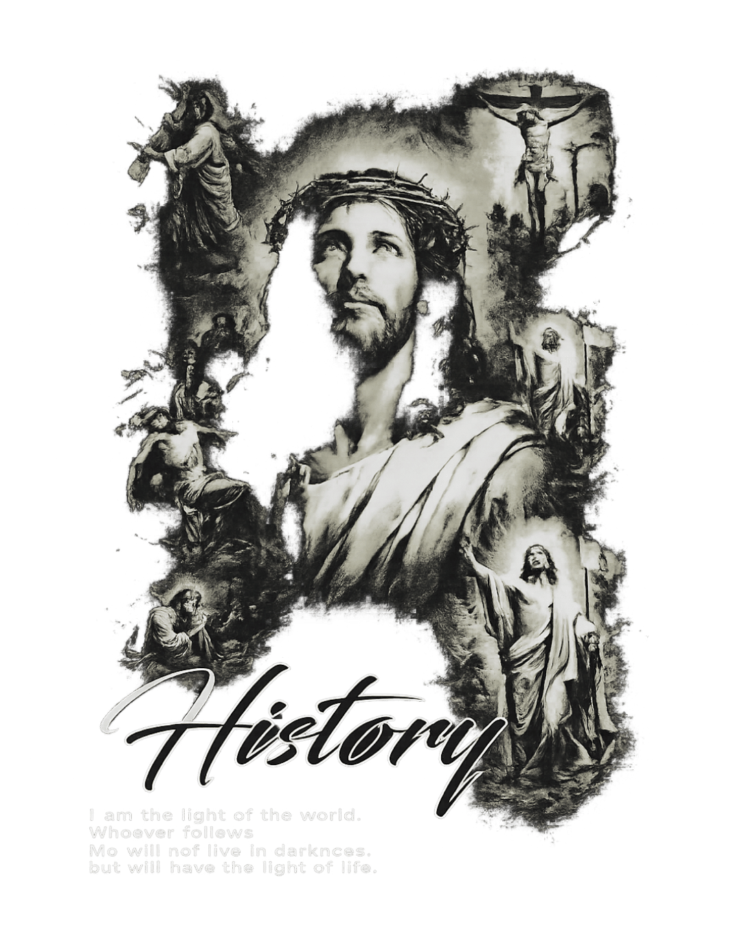Jesus Christ Christian History Graphic T-Shirt