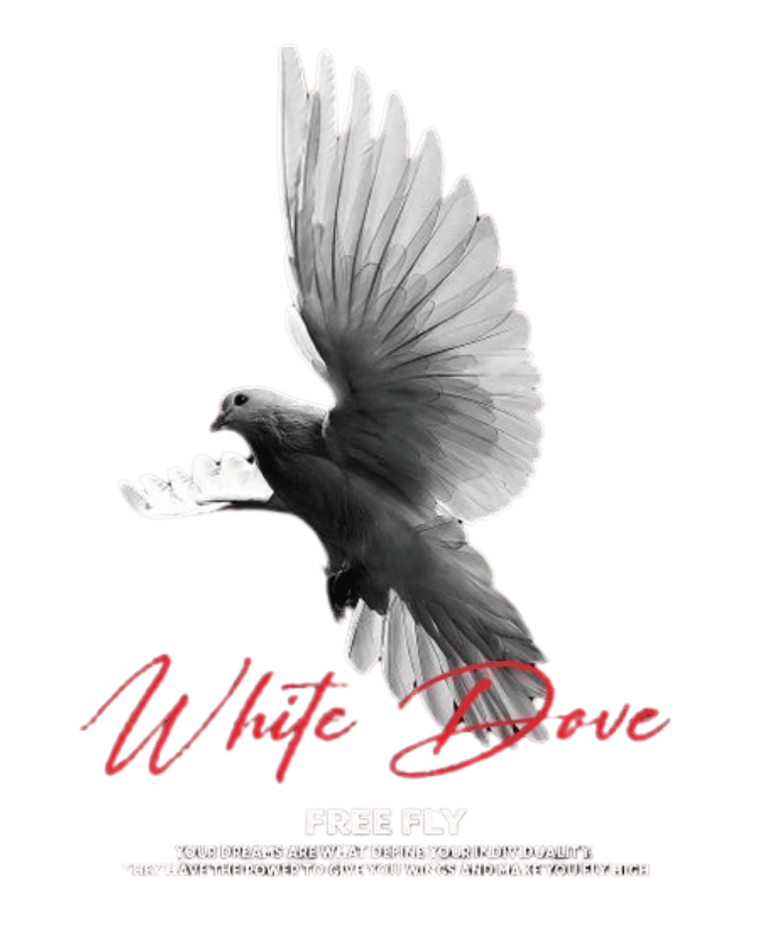 White Dove Free Fly Inspirational T-Shirt