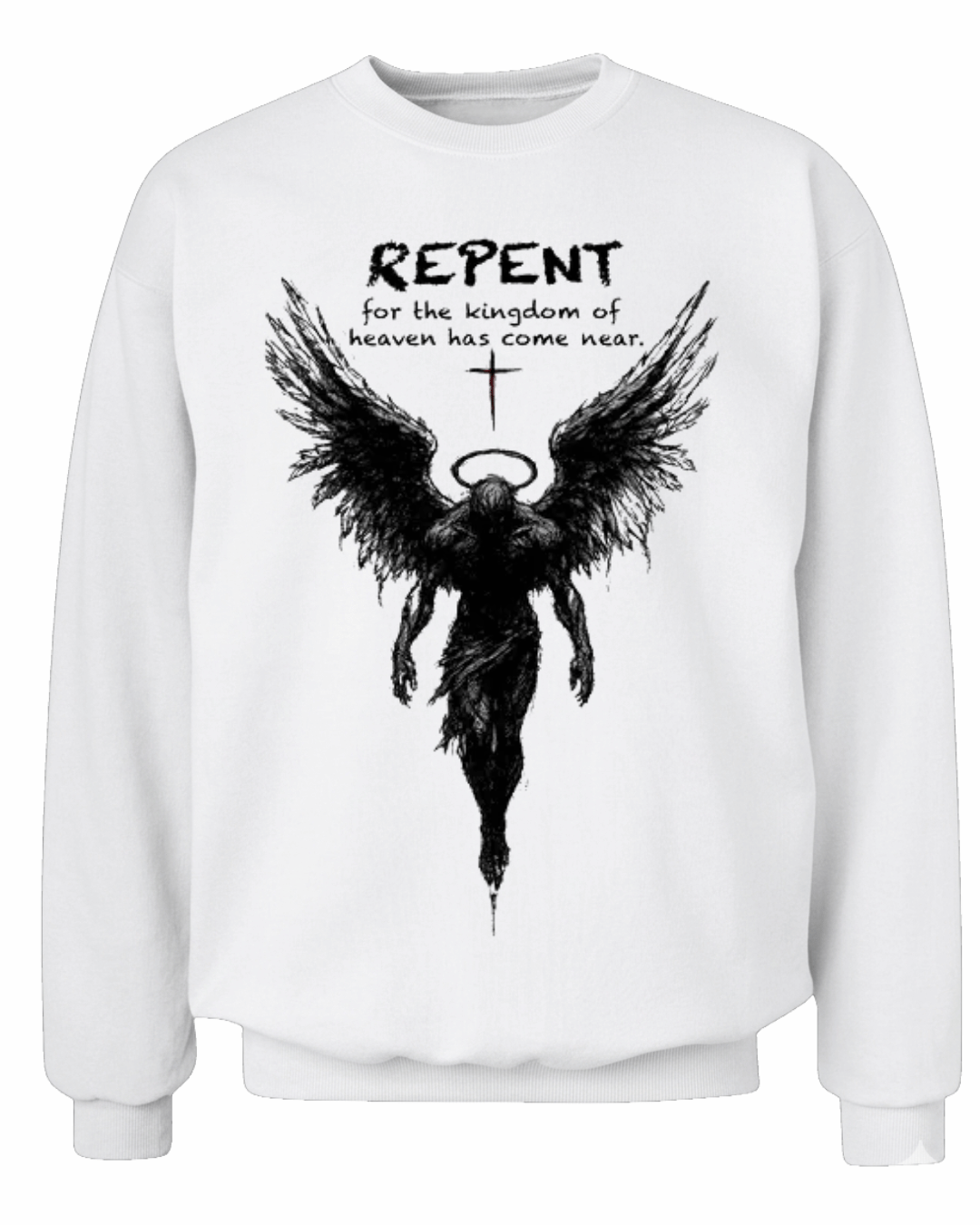 Repent Faith Angel Wings Graphic Tee