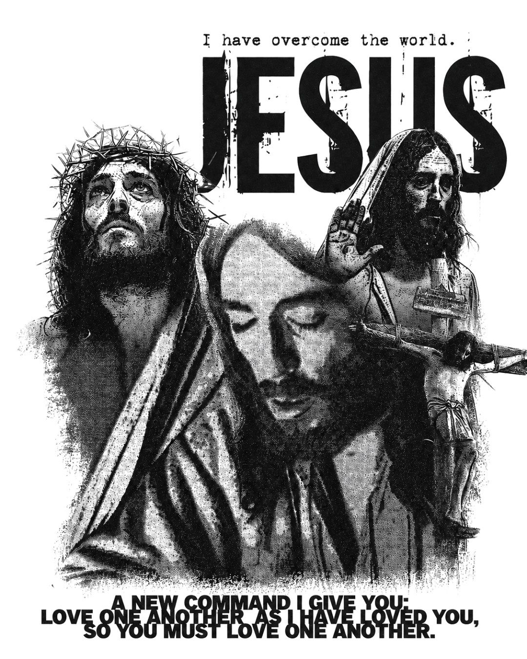 Jesus Christ Christian Graphic Tee Vintage Streetwear T-Shirt