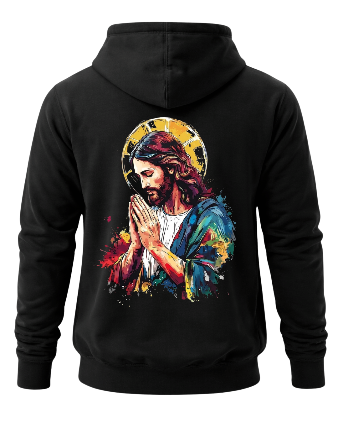 Christian Praying Jesus Christ Artistic Graphic Tee T-Shirt