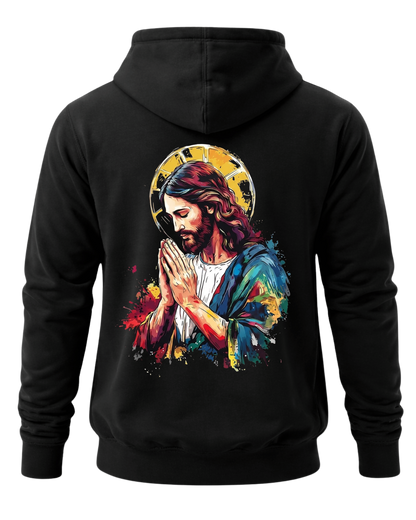 Christian Praying Jesus Christ Artistic Graphic Tee T-Shirt