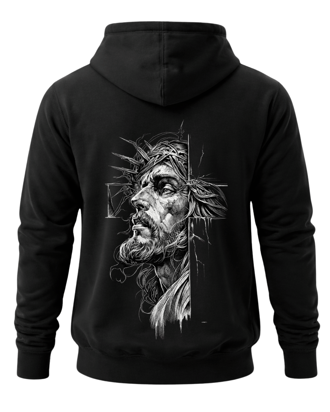 Jesus Christ Crown of Thorns Christian Cross Graphic Unisex T-Shirt