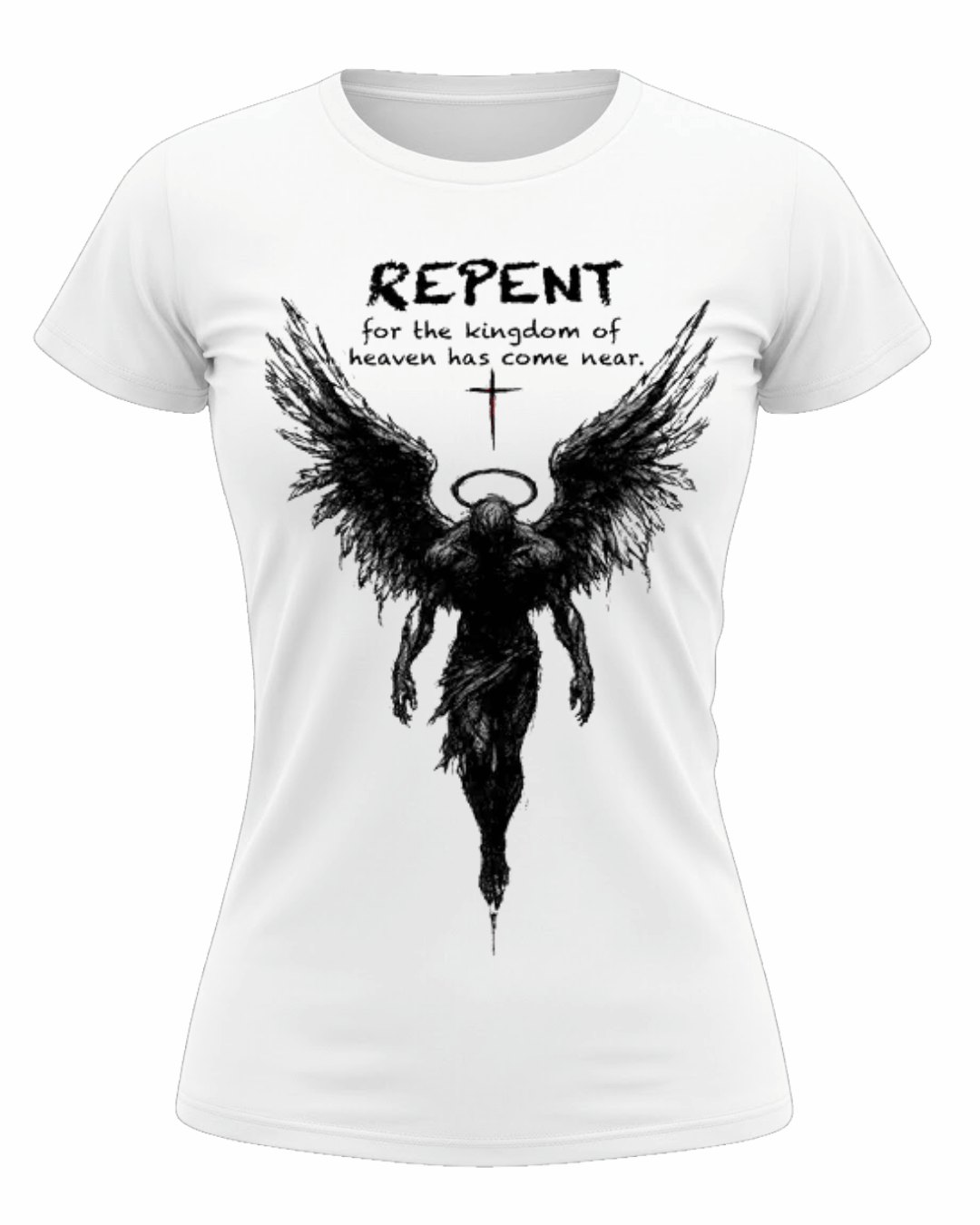 Repent Faith Angel Wings Graphic Tee
