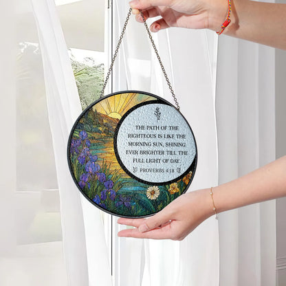 Personalized Christian Stained Glass Suncatcher, Faith Gift Ready Box, Religious Home Decor